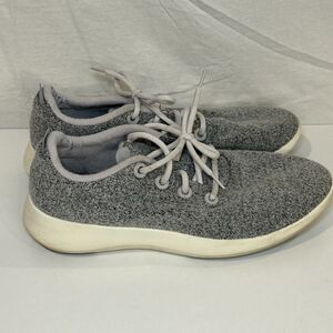 Allbirds Mens Wool Runner Mizzle Gray White Comfort Casual Shoes Sneaker Size 14
